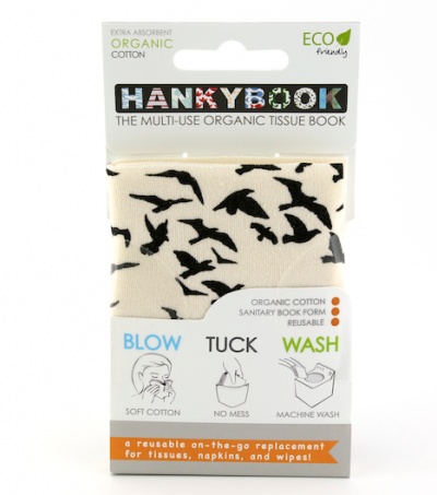 HankyBooks Original 3-Set - Green Vine, Birds and Paisley